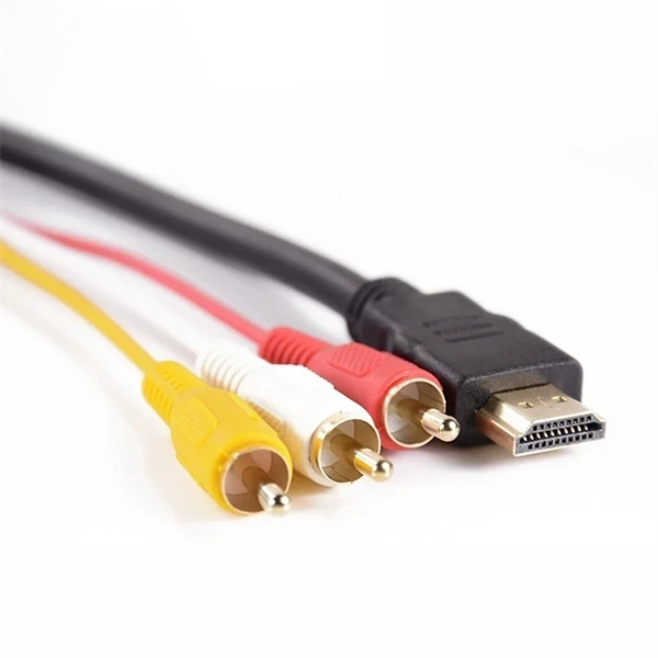 HDMI to 3RCA AV Converter Cable – HDMI to Composite Video & Audio Adapter