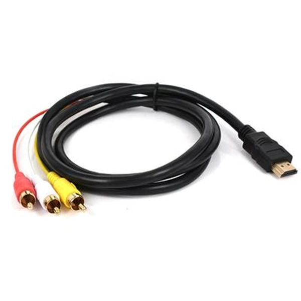 HDMI to 3RCA AV Converter Cable – HDMI to Composite Video & Audio Adapter