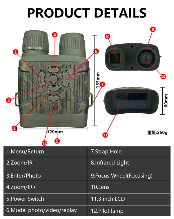 HD Night Vision Binoculars – Capture Photos & Videos, Ideal for Hunting and Outdoor Adventures