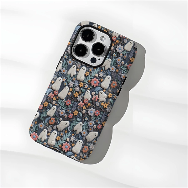 Halloween Skull Ghost Hard Phone Case for iPhone 17 / 16 / 15