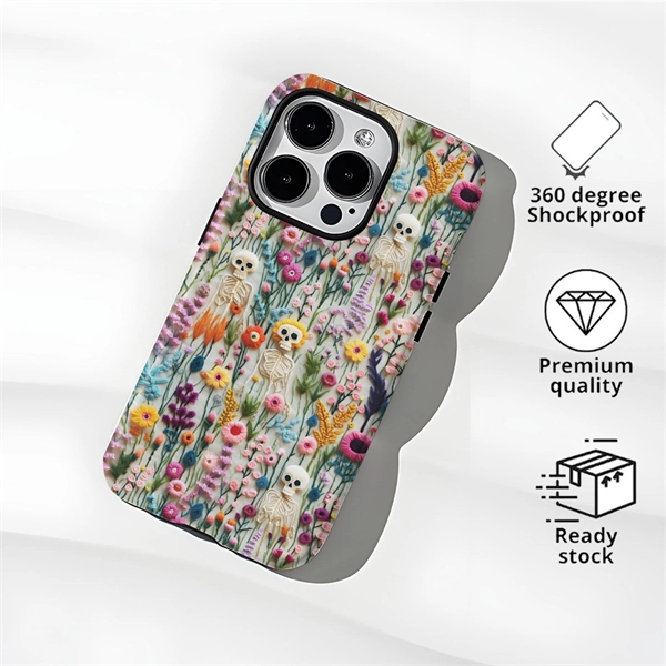 Halloween Skull Ghost Hard Phone Case for iPhone 17 / 16 / 15