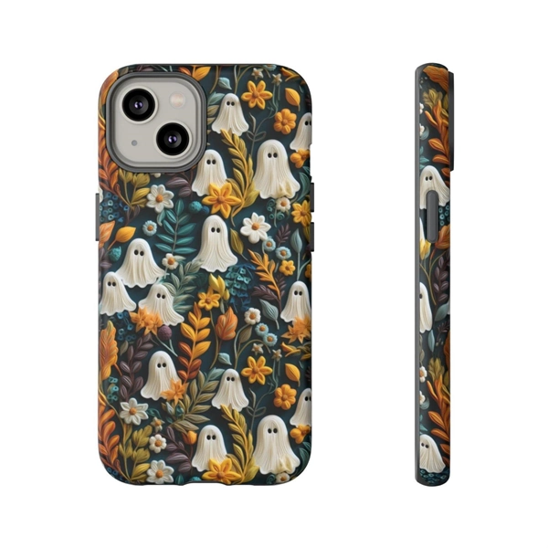 Halloween Skull Ghost Hard Phone Case for iPhone 17 / 16 / 15
