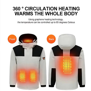 Heated Jacket Waterproof USB Hooded Men Women Outdoor