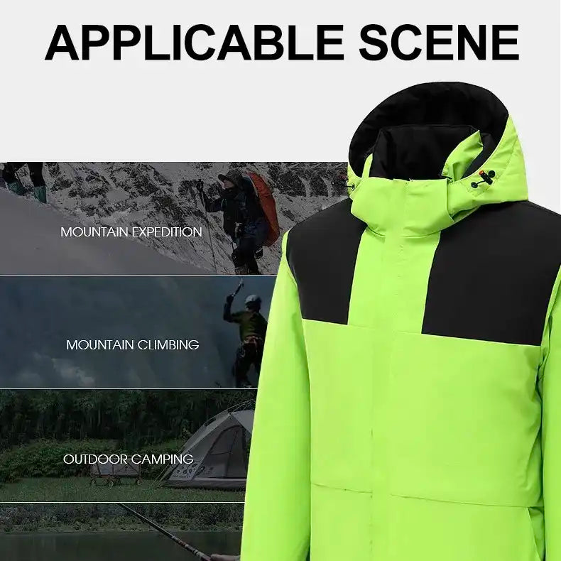 Heated Jacket Waterproof USB Hooded Men Women Outdoor