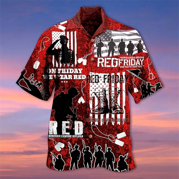 Independence Day USA Flag Anime Manga 3D Print Shirt