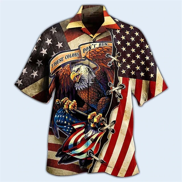 Independence Day USA Flag Anime Manga 3D Print Shirt