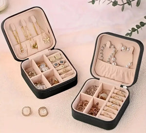 Jewelry Storage Box for Necklaces, Earrings and Rings Mini Jewelry Box Travel Jewelry Box