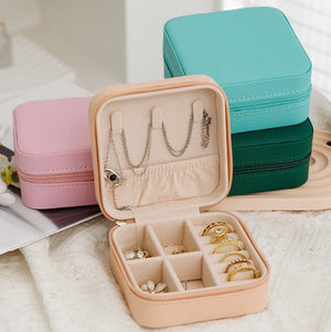 Jewelry Storage Box for Necklaces, Earrings and Rings Mini Jewelry Box Travel Jewelry Box