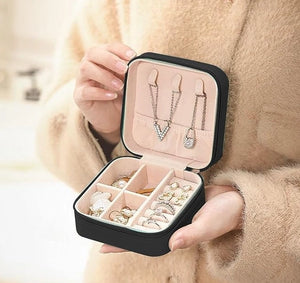 Jewelry Storage Box for Necklaces, Earrings and Rings Mini Jewelry Box Travel Jewelry Box