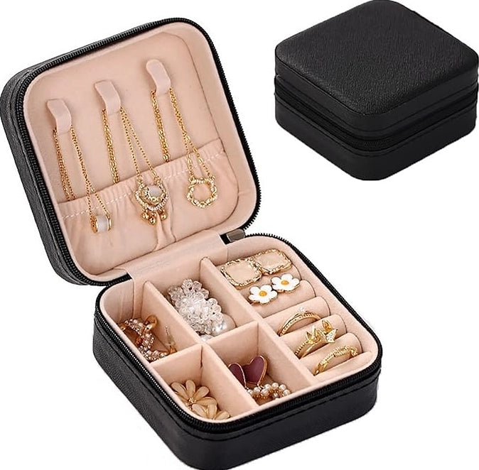 Jewelry Storage Box for Necklaces, Earrings and Rings Mini Jewelry Box Travel Jewelry Box