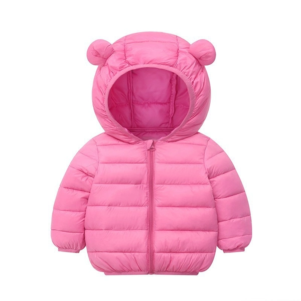 Kids Solid Color Cotton Padded Jacket