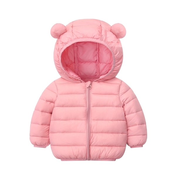 Kids Solid Color Cotton Padded Jacket