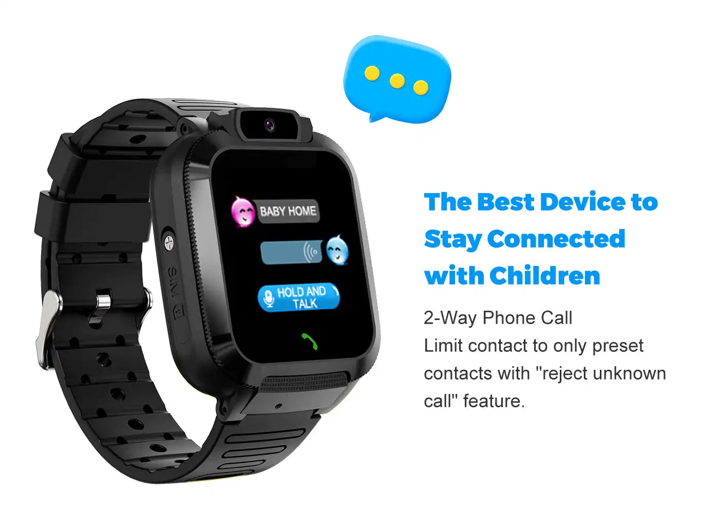 Kids GPS Smartwatch - Waterproof Tracker, Touchscreen & Games for Boys & Girls