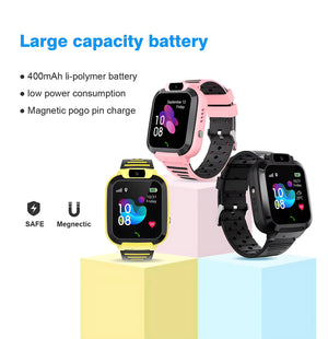 Kids GPS Smartwatch - Waterproof Tracker, Touchscreen & Games for Boys & Girls