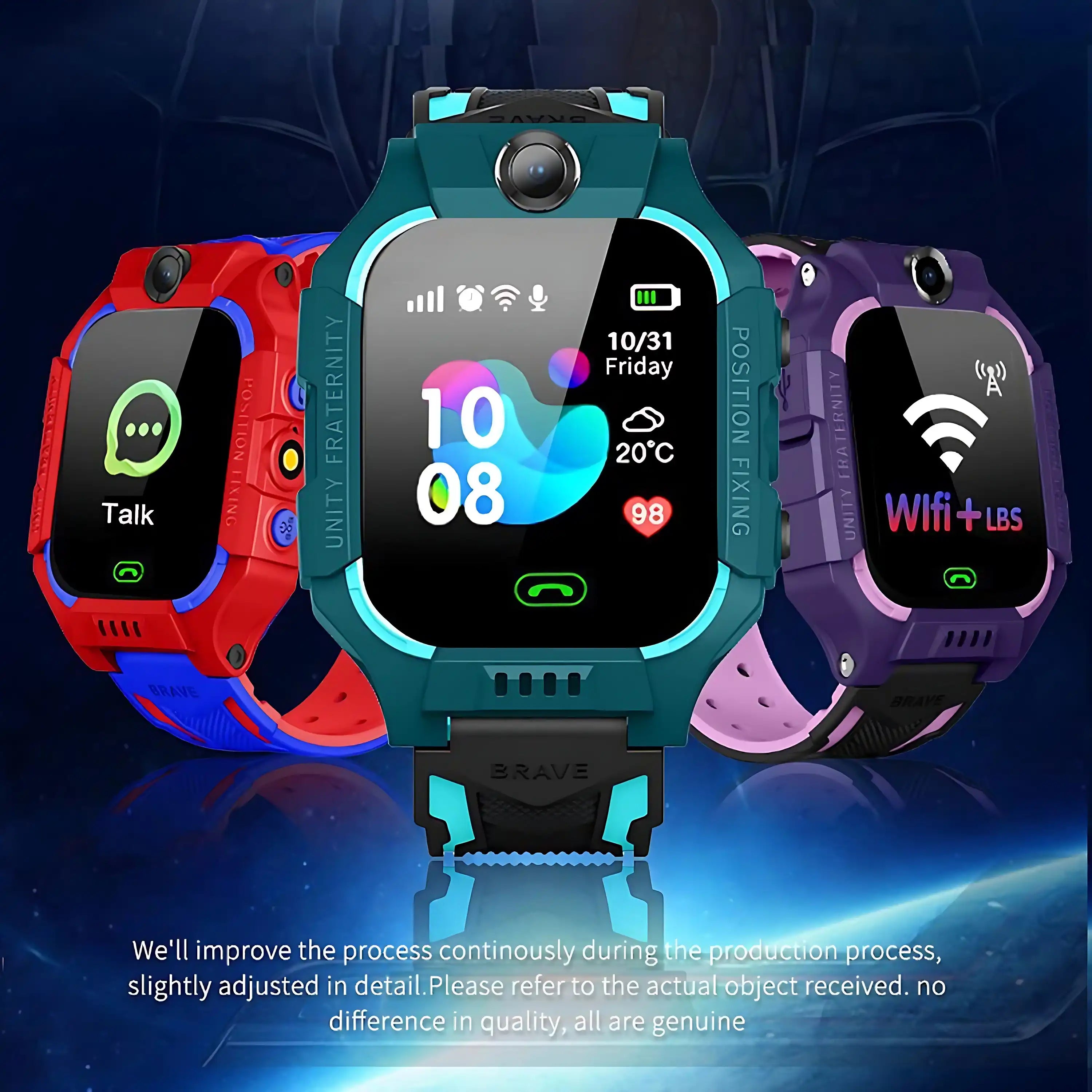 Kids SOS Smartwatch with GPS & 2G Calling - Waterproof Camera Watch for Boys & Girls