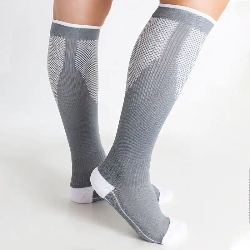 Knee-High Compression Socks (20-30mmHg) - Breathable Support for Running & Travel