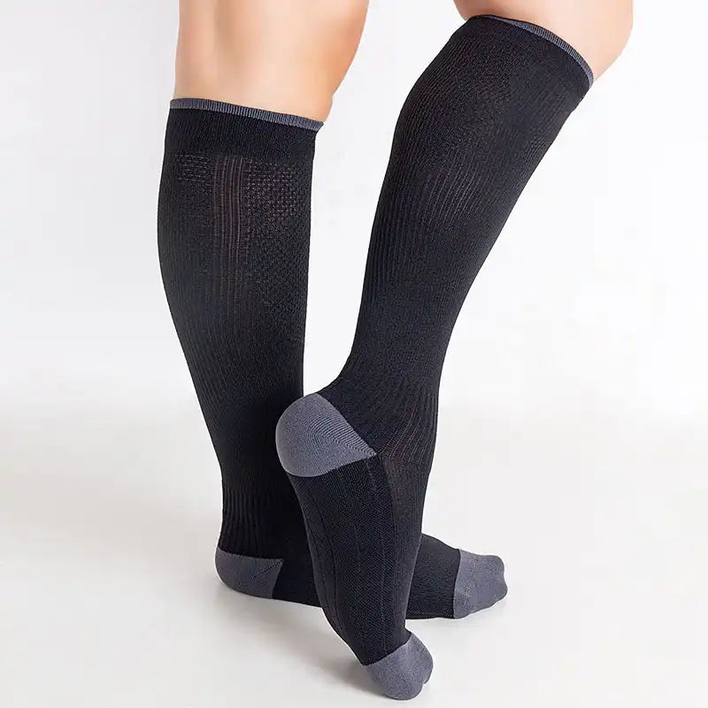 Knee-High Compression Socks (20-30mmHg) - Breathable Support for Running & Travel