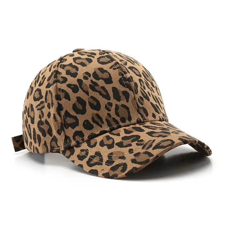 Leopard Print Cotton Baseball Cap
