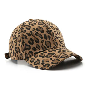 Leopard Print Cotton Baseball Cap
