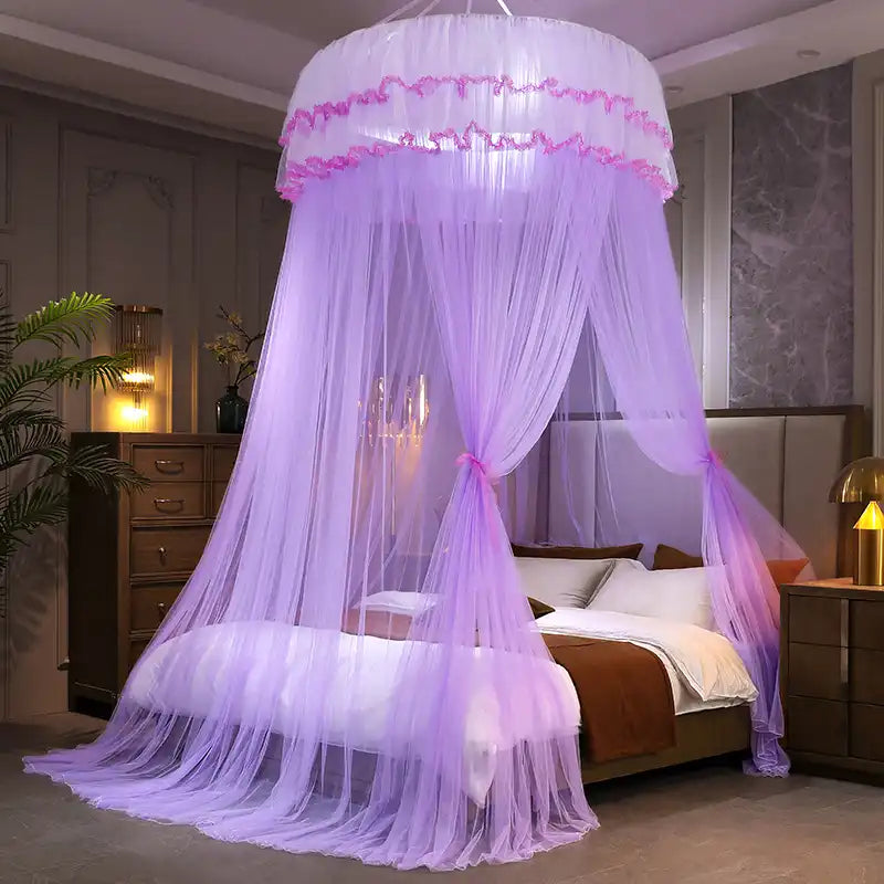 Luxury Lace Dome Mosquito Net Canopy Top Hook Design