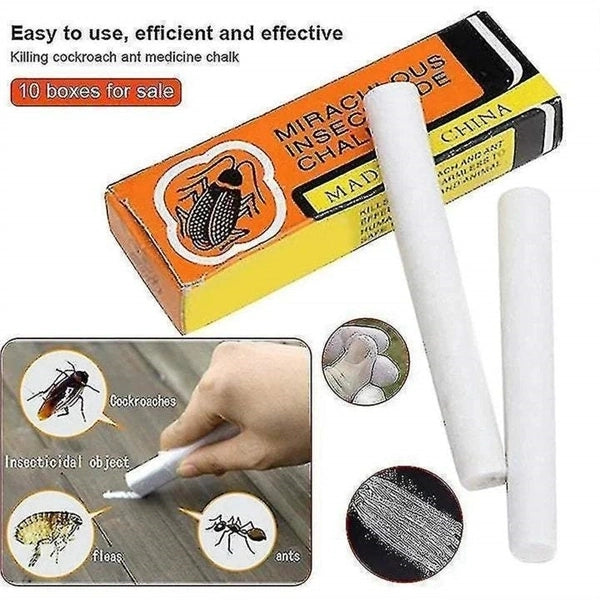 Magic Dustless Chalk Cockroach Control - Pest Repeller (10 Box Pack)