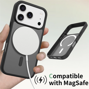 Magnetic Matte Case for iPhone 17 / 16 Pro Max – 2-in-1 Shockproof Hybrid Cover with Soft-Touch Finish