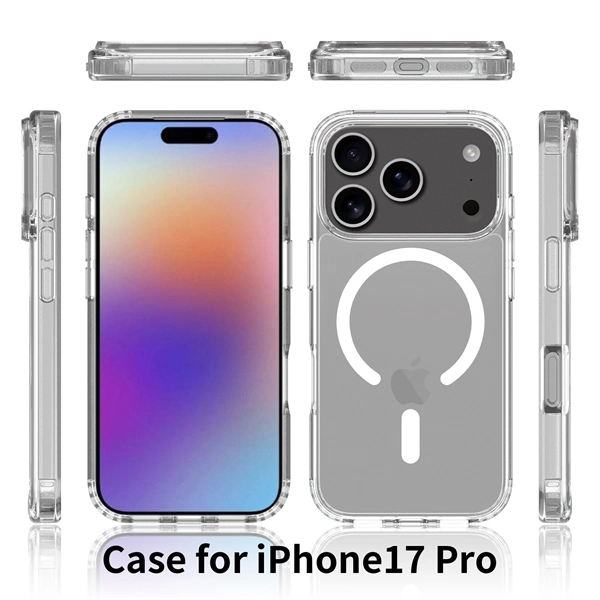 Magnetic Transparent Full-Body Shockproof Protection Case for iPhone 17