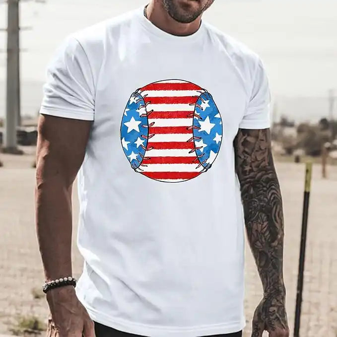 Men's 3D Patriotic T-Shirt - Lightweight Summer Streetwear