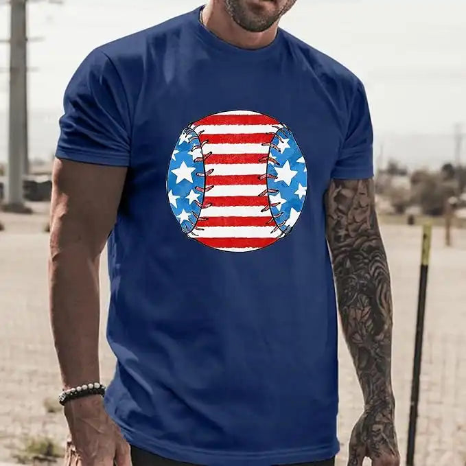 Men's 3D Patriotic T-Shirt - Lightweight Summer Streetwear