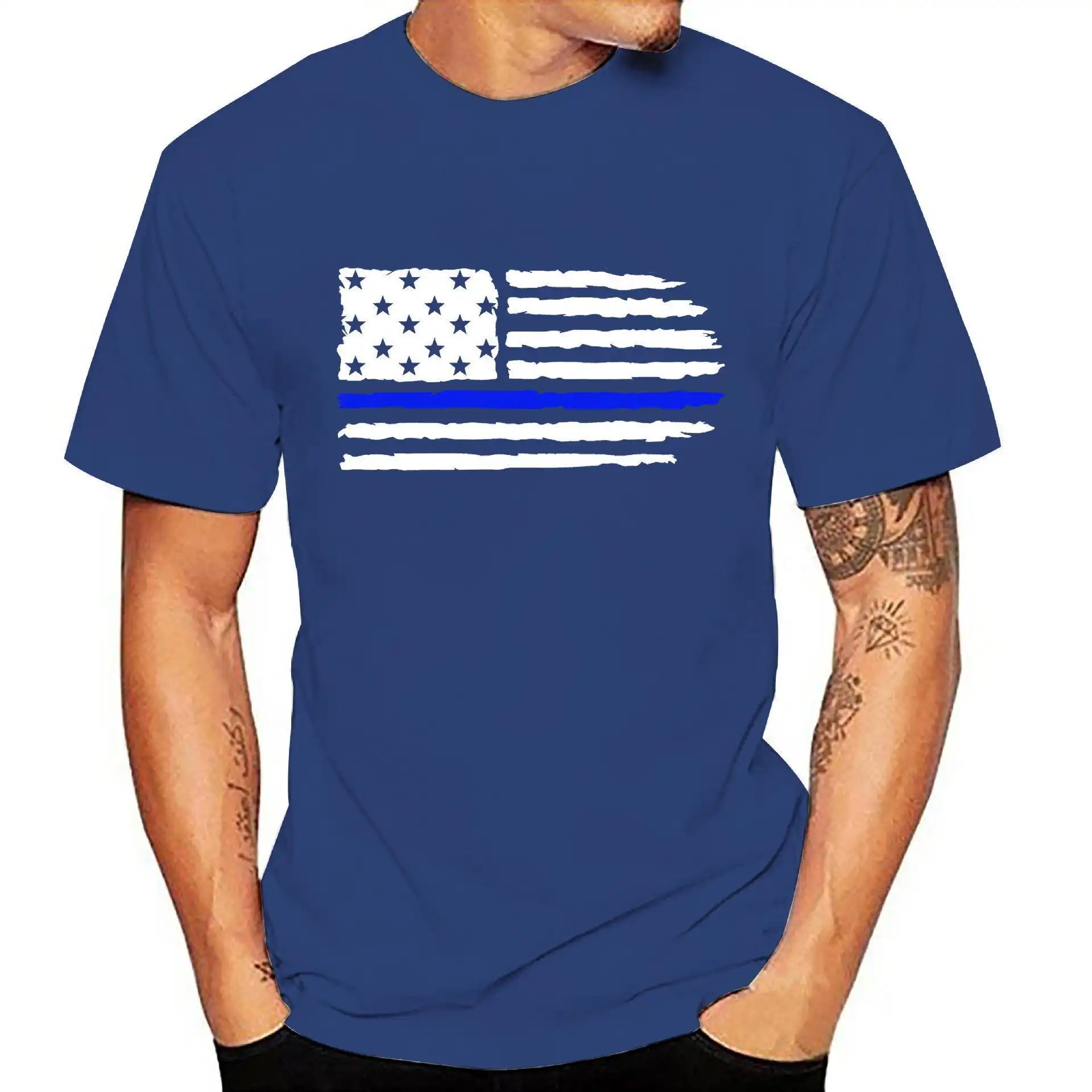 Men's 4th of July Patriotic T-Shirt - 3D American Flag Print & Lightweight Streetwear