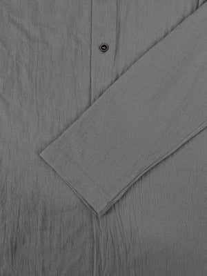 Men's Cotton-Linen Hooded Shirt - Button Front & Long Sleeve