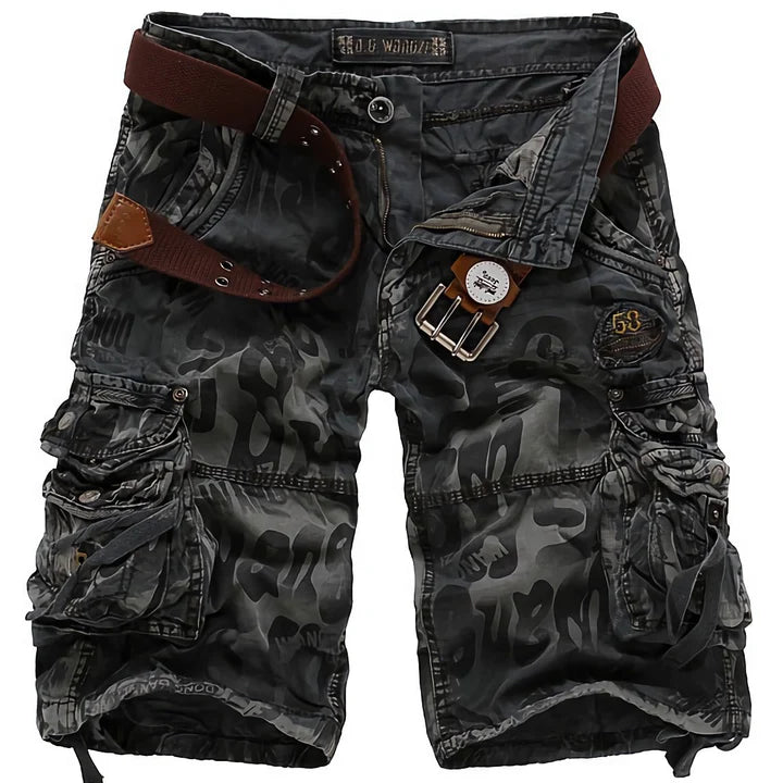Men's Tactical Cotton Camouflage Cargo Shorts (No Belt)
