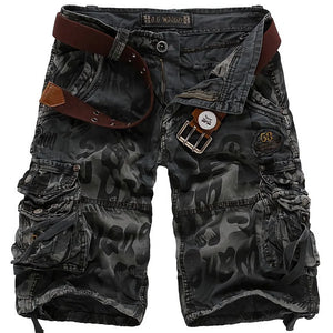 Men's Tactical Cotton Camouflage Cargo Shorts (No Belt)