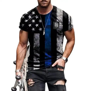 🔥 Men's Eagle & American Flag Premium T-Shirt - Patriotic Design