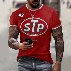 Men's Vintage Print Summer T-Shirt
