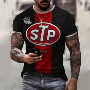 Men's Vintage Print Summer T-Shirt