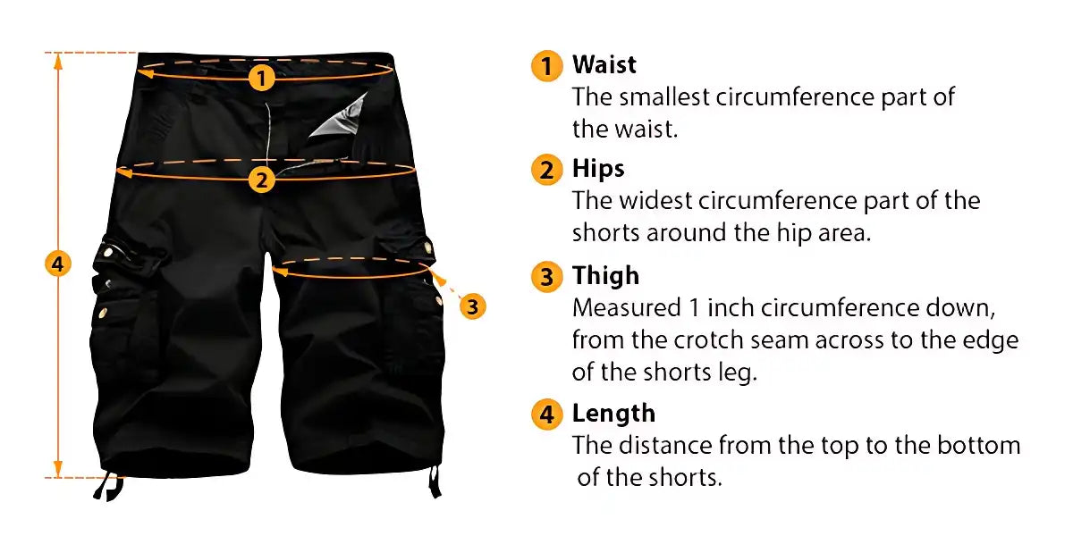 Men's Tactical Cotton Camouflage Cargo Shorts (No Belt)