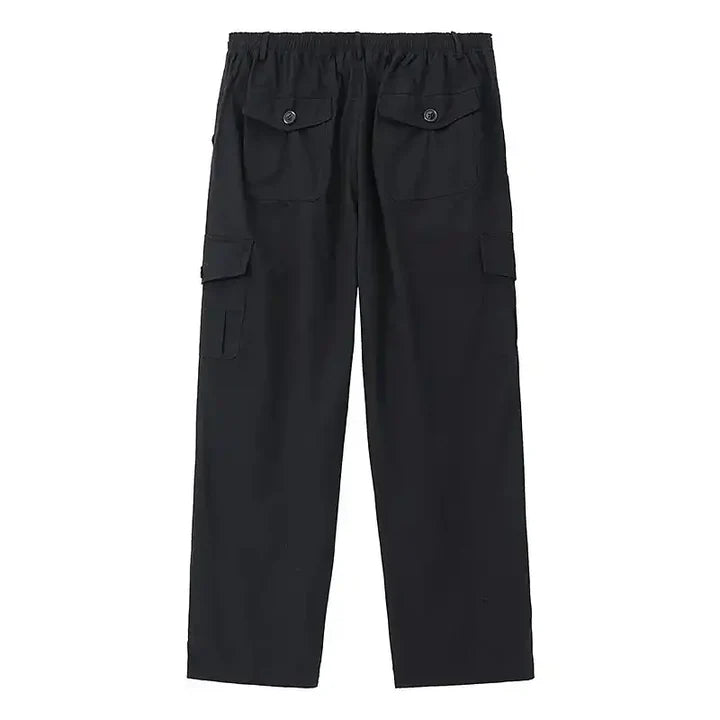 Men's Summer Cotton Cargo Pants - Oversized, High Waist