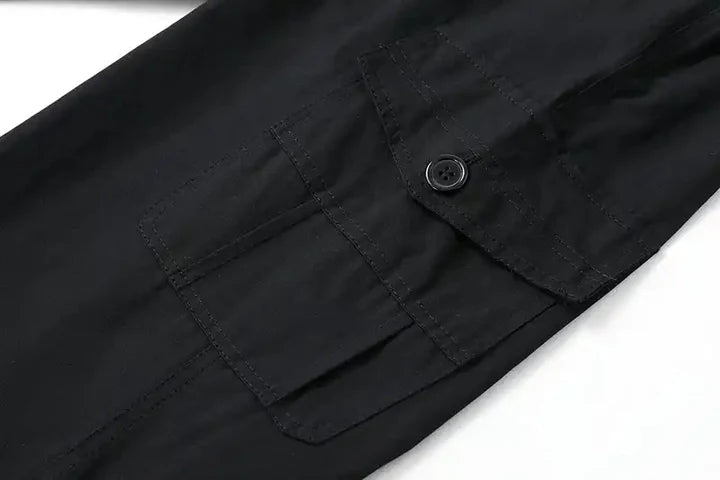 Men's Summer Cotton Cargo Pants - Oversized, High Waist