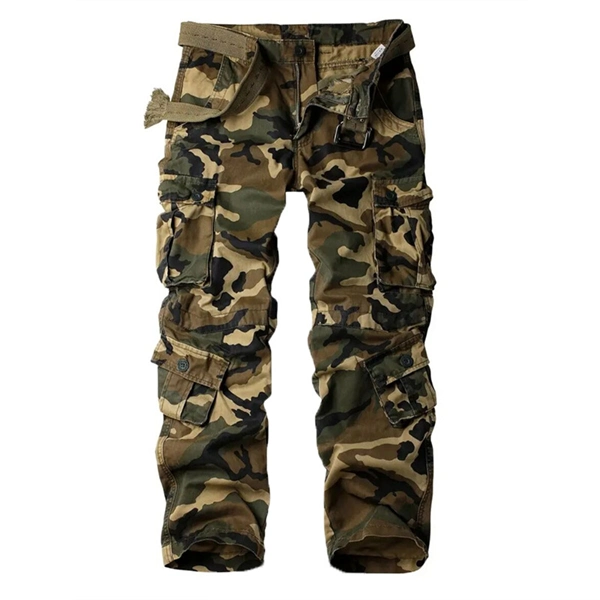 Men's 8-Pocket Cargo Pants - Breathable Hiking Trousers for Outdoor Adventures & Daily Wear