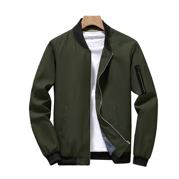 Men’s Casual Spring Jacket – Stylish Stand Collar Bomber for Everyday Wear