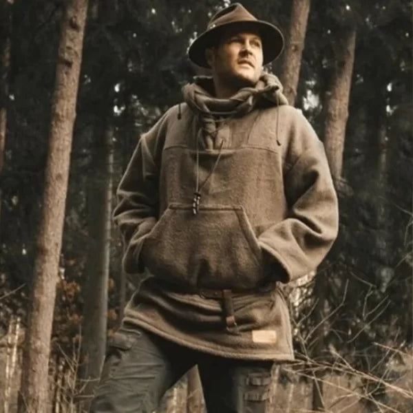 Men's Fleece Pullover Hoodie - Winter Warm Heavy Coat