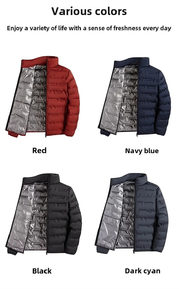Men’s Graphene Heated Down Jacket – Windproof, Warm Winter Coat