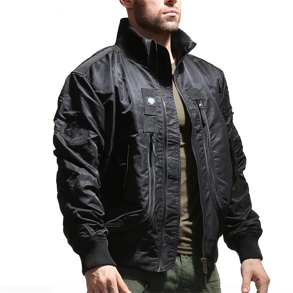 Men's Lightweight Tactical Bomber Jacket – Stand Collar Baseball Flight Coat