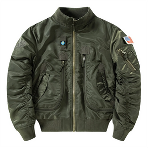 Men's Lightweight Tactical Bomber Jacket – Stand Collar Baseball Flight Coat