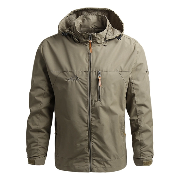 Men’s Outdoor Windbreaker Jacket – Lightweight Hiking Shell for Spring & Fall