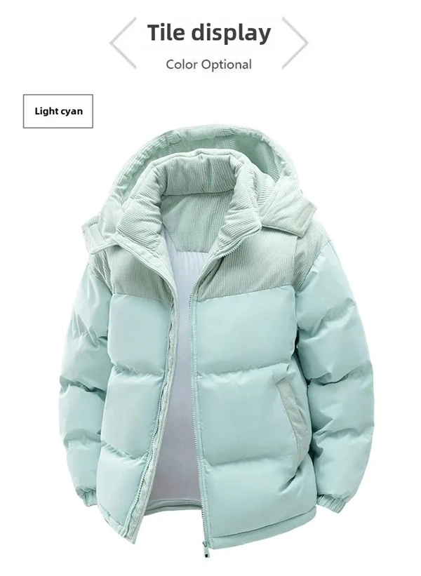 Unisex Winter Hooded Jacket, Thickened Cotton Coat, Windproof & Warm Casual Outerwear