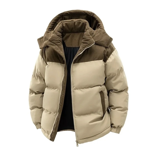 Unisex Winter Hooded Jacket, Thickened Cotton Coat, Windproof & Warm Casual Outerwear