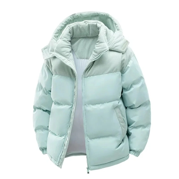 Unisex Winter Hooded Jacket, Thickened Cotton Coat, Windproof & Warm Casual Outerwear