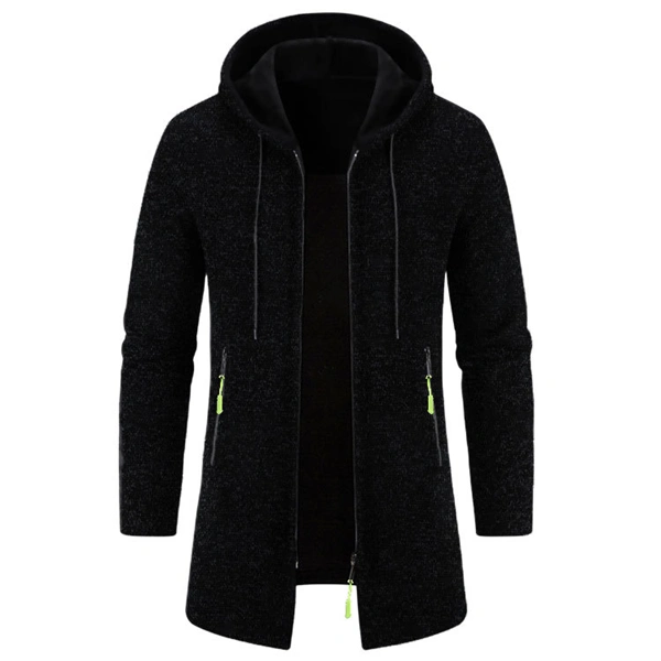 Men’s Zip-Up Hooded Jacket – Cozy & Stylish for Fall and Winter, Versatile Layering Sweatshirt